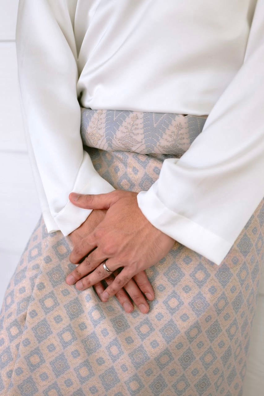 Songket Samping in Light Blue