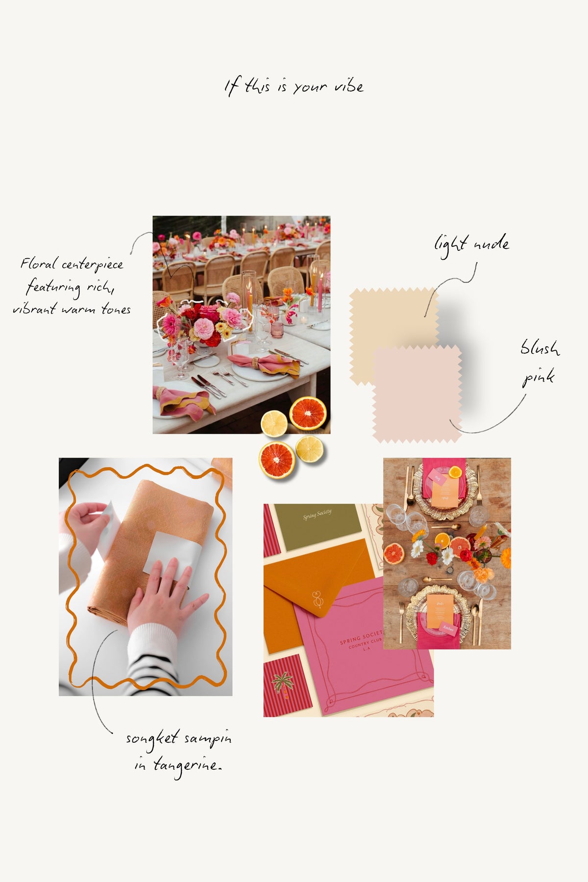 Songket Samping in Tangerine