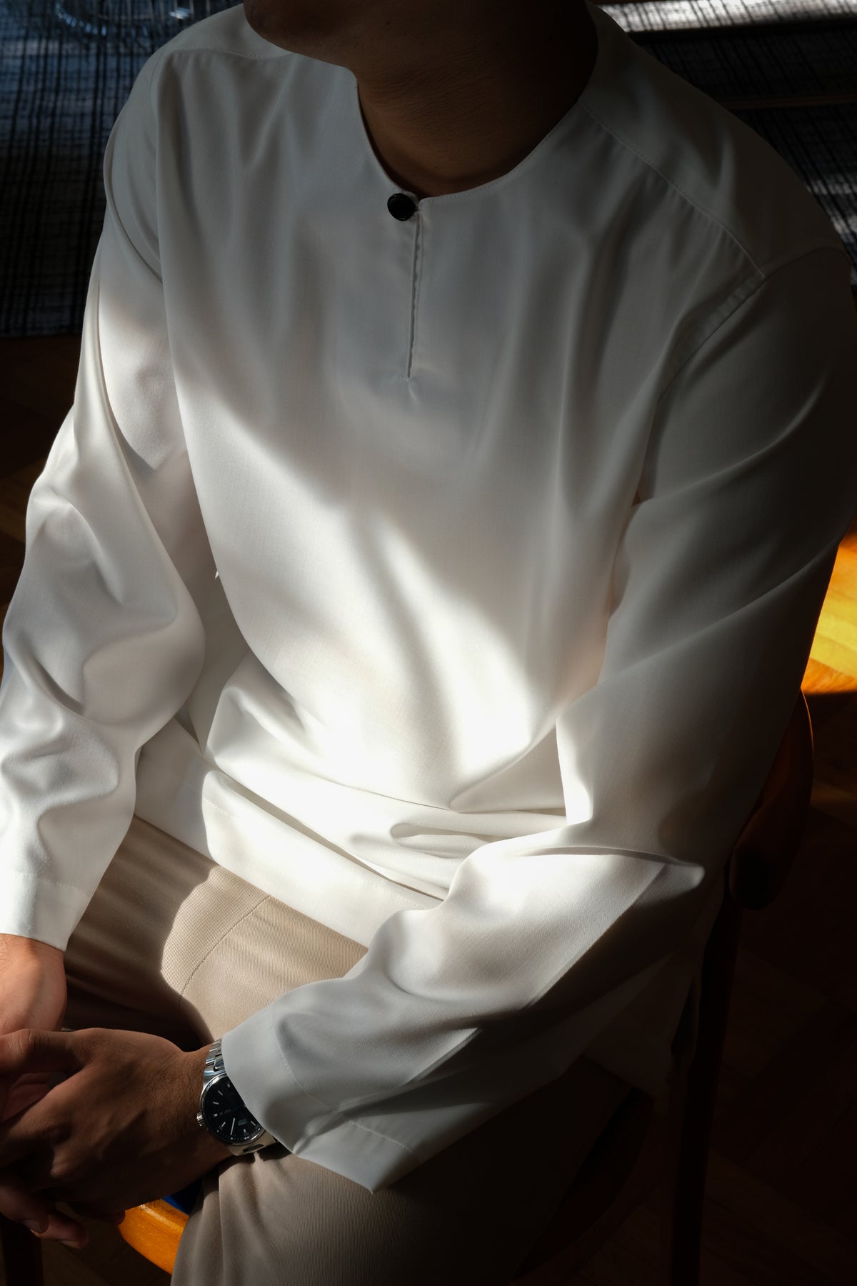 Long-sleeve Top in White