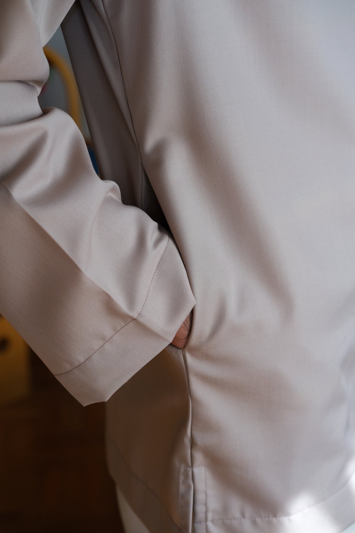 Long-sleeve Top in Light Brown