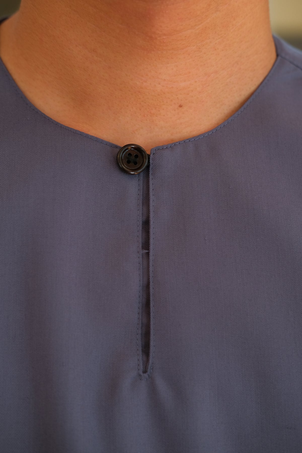 Long-sleeve Top in Steel Blue